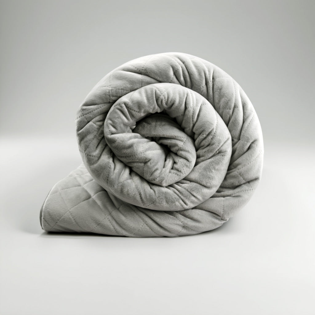 UltraPlush Weighted Blanket - Size: TWIN 60x80 Weight: 15 lb Colour: Grey by Gravid