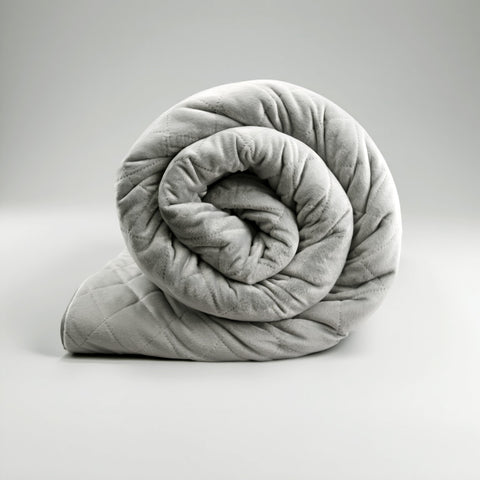 UltraPlush Weighted Blanket - Size: TWIN 60x80 Weight: 15 lb Colour: Grey by Gravid